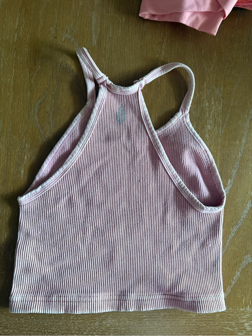 Free People Pink Ribbed Racerback Tank - Picture 2 of 3
